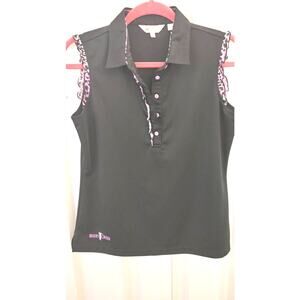 Monterey Club Golf Polo Tank Top Sleeveless Berry Creek Medium